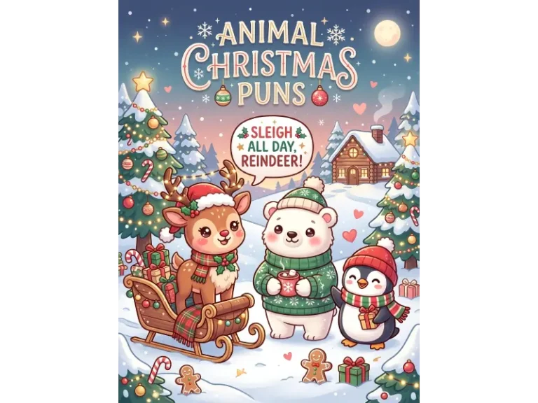 animal christmas puns